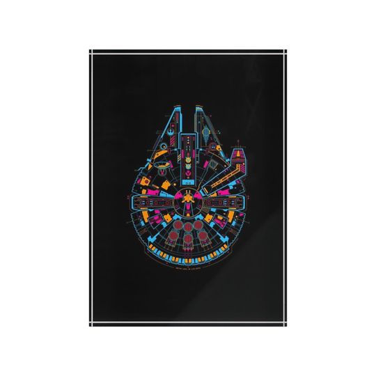 Star Wars Photo Block - Father's Day Gift - Gift For Him - Home Decor - Millennium Falcon