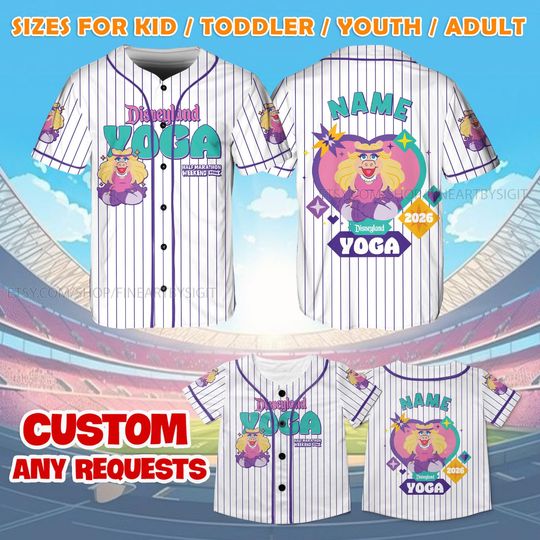 Disneyland Miss Piggy Yoga Jersey Shirt, The Muppet Movie Jersey, RunDisney Piggy Marathon Shirt, Disneyland Running Family Matching Shirt