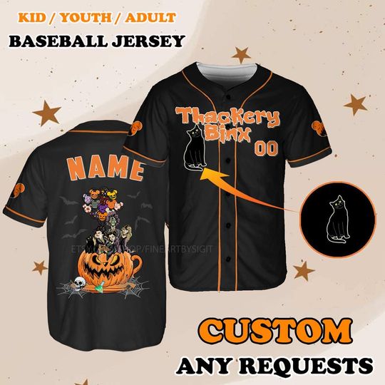 Disney Halloween Hocus Pocus Team Jersey, Hocus Pocus Disneyland Tea Cups Jersey, Sarah Sanderson Shirt, Thackery Binx Jersey, Spooky Season