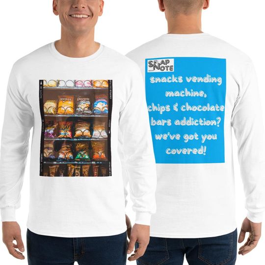 Birthday Gift Idea Long Sleeves Shirt TShirt Tee Cotton - vending machine pattern - SnapNote Streetwear