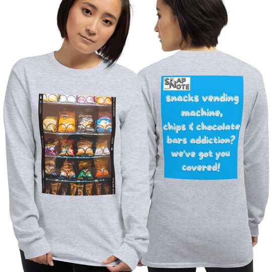 Birthday Gift Idea Long Sleeves Shirt TShirt Tee Cotton - vending machine pattern - SnapNote Streetwear