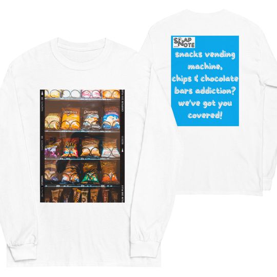 Birthday Gift Idea Long Sleeves Shirt TShirt Tee Cotton - vending machine pattern - SnapNote Streetwear