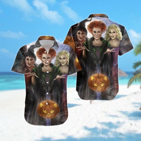 Sanderson Sisters Halloween Night Hawaiian Shirt