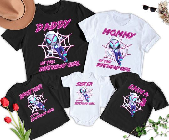 Personalized Spidey Birthday Shirt, Spider Party Shirt