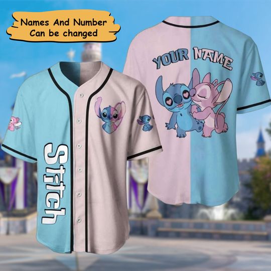 Custom Monster Baseball Jersey, Custom Blue Dog Couple Baseball Jersey