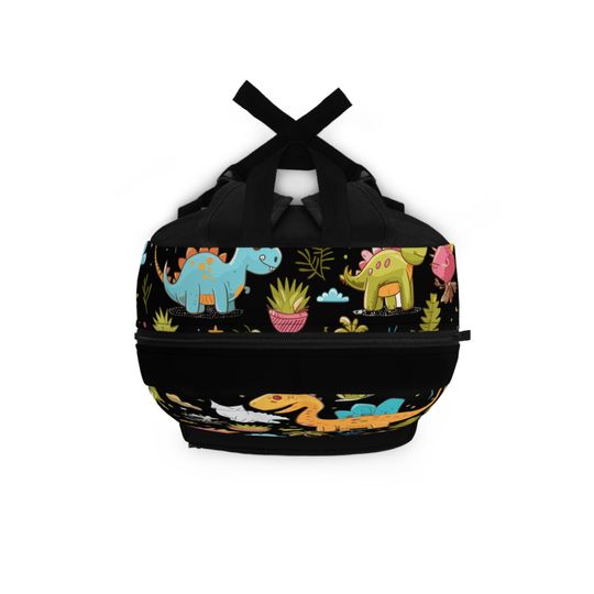 Personalize School Kids Dinosaur Theme Backpack - Durable & Lightweight