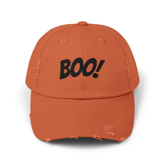Boo Unisex Distressed Cap - Halloween Hat