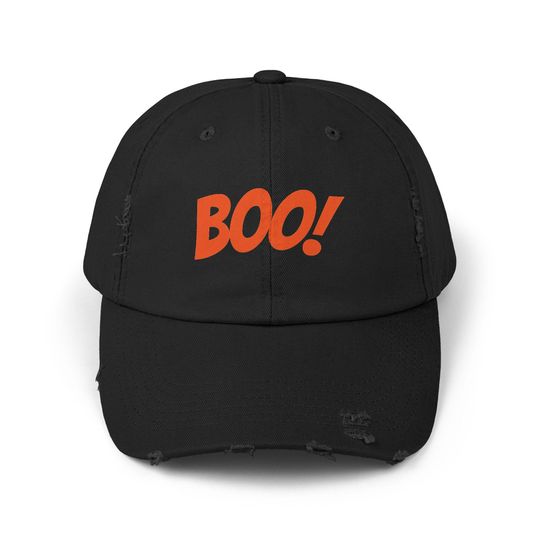 Boo Unisex Distressed Cap - Halloween Hat