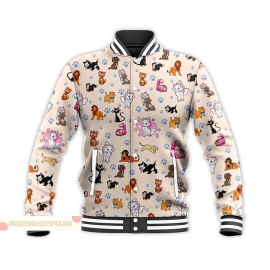 Christmas Gift, Disney Cat Baseball Jacket, Cheshire Cat College Jacket