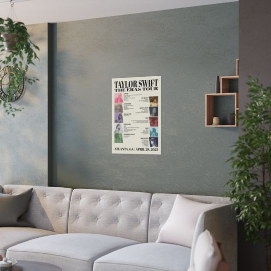 Atlanta, GA Night 2 Eras Tour Setlist Poster