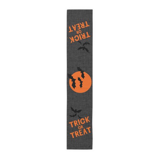 Halloween Table Runner, Trick or Treat Decor, Spooky Table Decor, Fall Table Accent, Halloween Party Decor