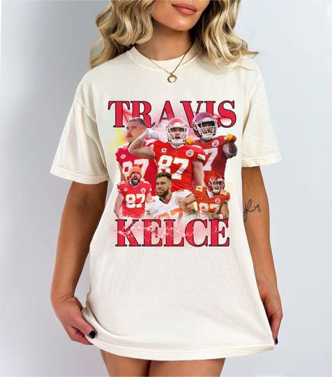Travis Kelce Kansas City Vintage Bootleg Style T Shirt