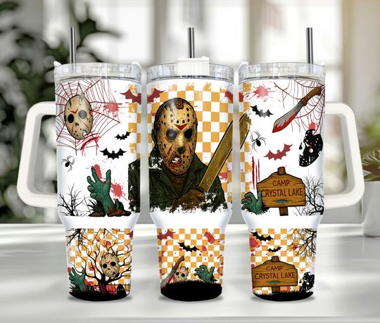 2025 Horror Characters 40oz Wrap, Horror Killers 2025 40oz Tumbler Wrap