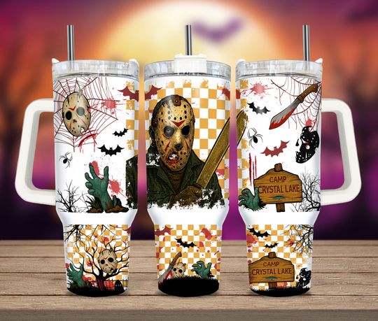 2025 Horror Characters 40oz Wrap, Horror Killers 2025 40oz Tumbler Wrap