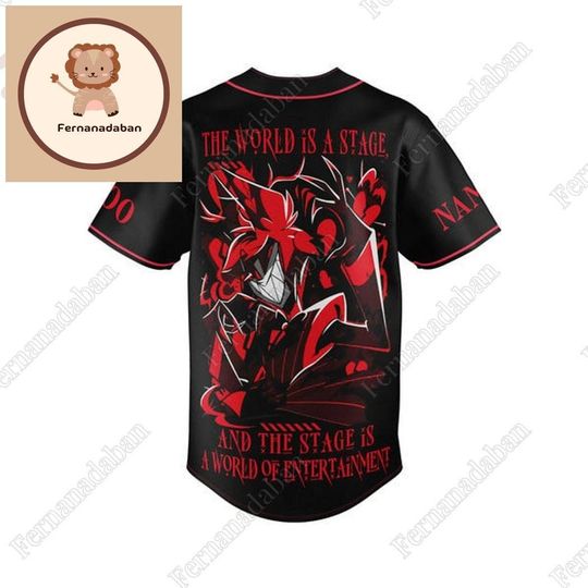 Personalized Alastor Hazbin Hotel Baseball Jersey, Hazbin Hotel Fan Gift