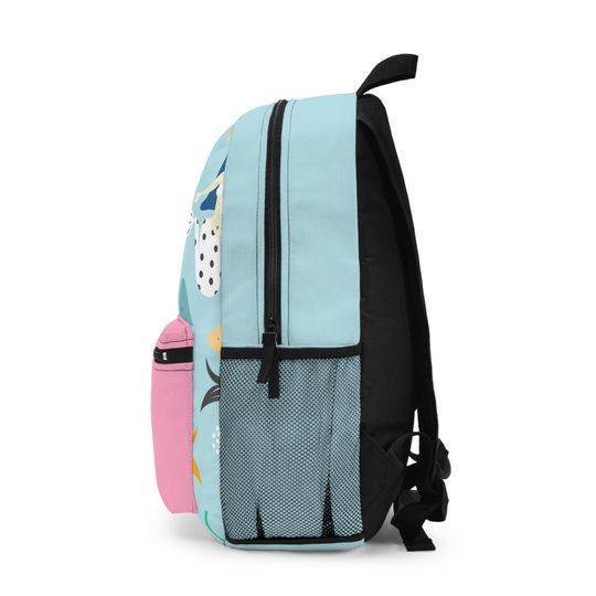 Personalized Mermaid Name Backpack, Custom Under the Sea Themed School Bag