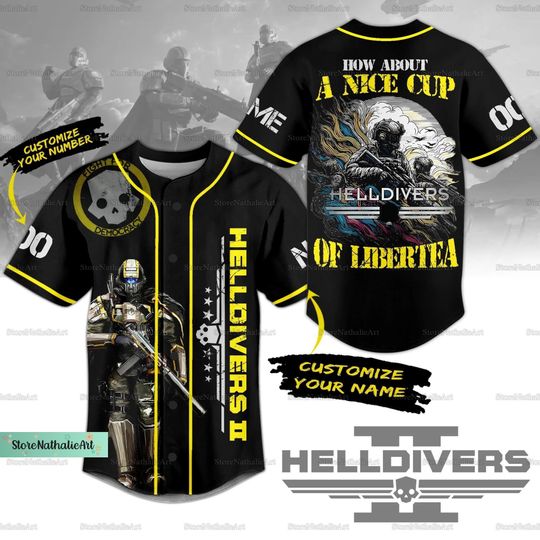 Helldivers 2 Baseball Jersey, Managed Democracy Jersey Shirt, Super Earth Jersey