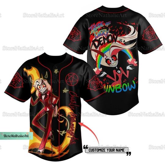 Hazbin Hotel Baseball Jersey, Hazbin Hotel Fan Gift