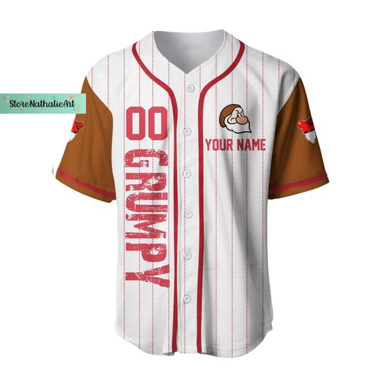 Grumpy Dwarf Jersey, Disney Grumpy Jersey Shirt, Grumpy Disney Baseball Jersey