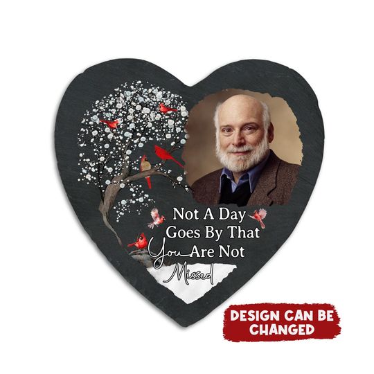 Custom Photo Not A Day Goes By Garden Stone, Memorial