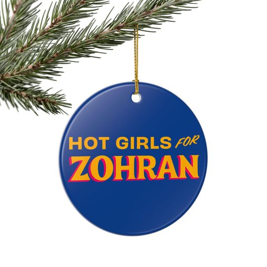 NYC Mayor Mamdani Ceramic Christmas Ornament New York Zohran NYC Xmas Gift