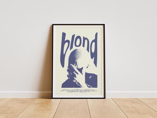 Frank Ocean - Blond Digital Album Poster - Printable Album Cover Wall Art  Digital Download  Minimalist Music Print  3 Color Options