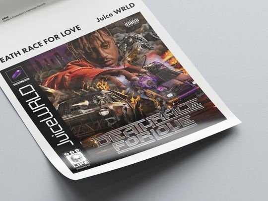 Juice WRLD Death Race for Love Digital Poster - Rap Album Cover Print - Hip Hop Wall Art - Digital Music Poster