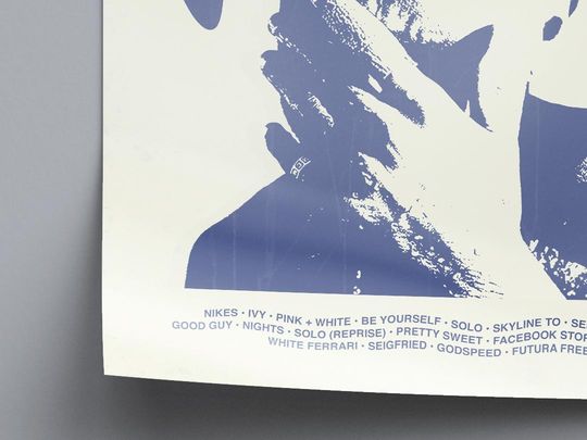 Frank Ocean - Blond Digital Album Poster - Printable Album Cover Wall Art  Digital Download  Minimalist Music Print  3 Color Options