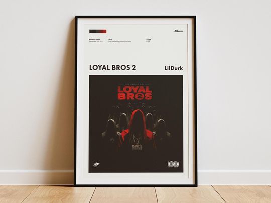 Lil Durk Loyal Bros 2 Poster Print - Album Cover Wall Art - Hip Hop Music Poster - Home Decor