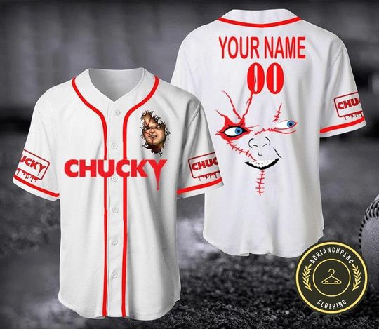 Chucky Shirt, Custom Chucky Baseball Jersey, Chucky Doll Jersey