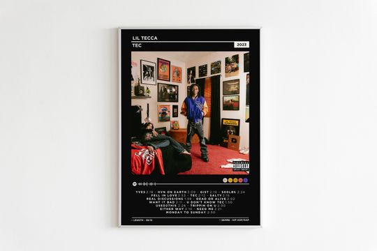 Lil Tecca Tec Album Poster, Album Cover Poster