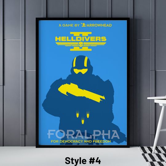 Helldivers 2 Poster - Birthday Gift - Helldivers II Video Game Poster