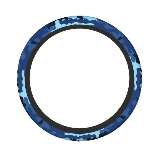 Steering Wheel Cover Camo Blue