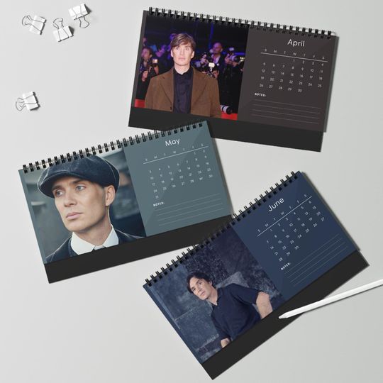 Cillian Murphy 2026 Desk Calendar |  Actor Gift | Office Decor