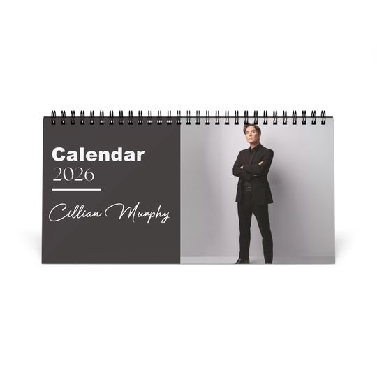 Cillian Murphy 2026 Desk Calendar |  Actor Gift | Office Decor