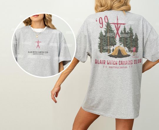 Blair Witch Camping Club T-Shirt, Retro Horror Movie Graphic Tee