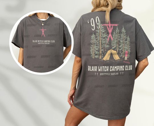 Blair Witch Camping Club T-Shirt, Retro Horror Movie Graphic Tee