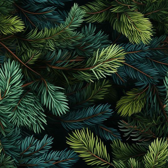 Colorado Spruce Tree Gift Wrap, Evergreen Christmas Wrapping Paper, Dark Green