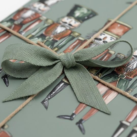 Nutcracker Christmas Wrapping Paper: Traditional Toy Soldier Gift Wrap