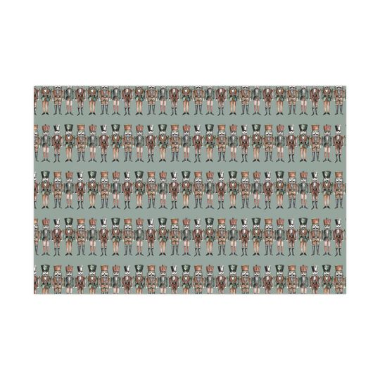 Nutcracker Christmas Wrapping Paper: Traditional Toy Soldier Gift Wrap