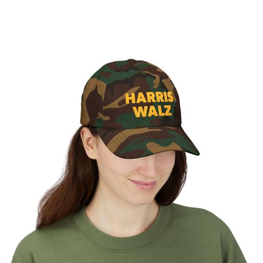 Harris Walz Camo Hat - Kamala Harris for President Embroidered Cap