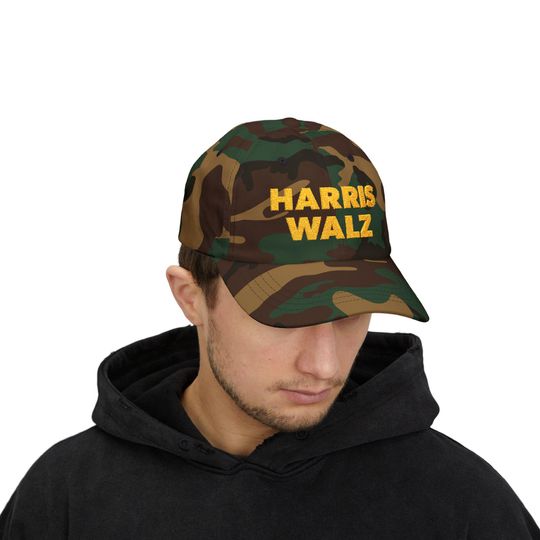 Harris Walz Camo Hat - Kamala Harris for President Embroidered Cap