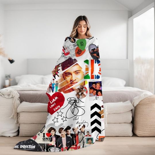 One Direction Fleece Blanket Liam Payne Plush Throw Gift for Her