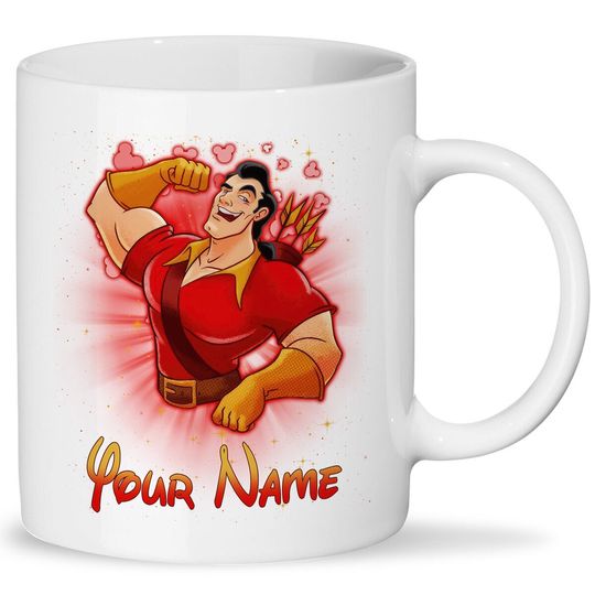 Personalized Gaston Mug, Gaston Coffee Cup, Custom Disney Mug, Disney Mug