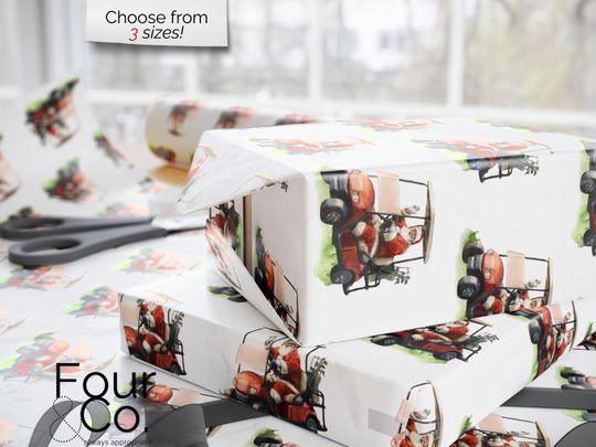 Christmas Golf Wrapping Paper