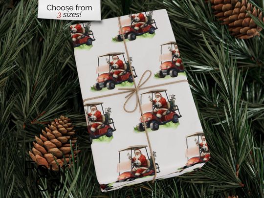 Christmas Golf Wrapping Paper