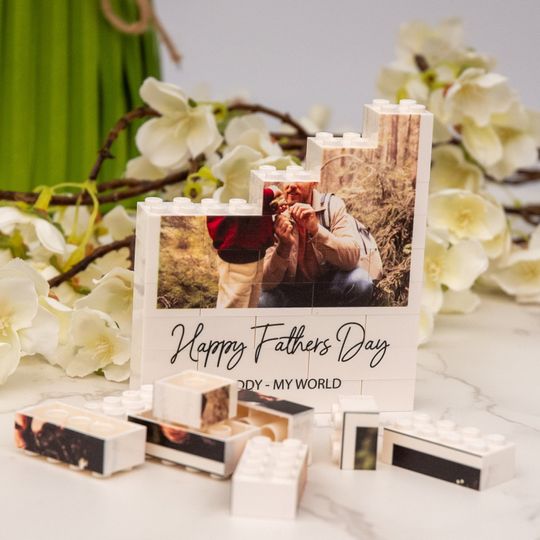 Custom Text & Photo Display Made from Genuine LEGO Bricks