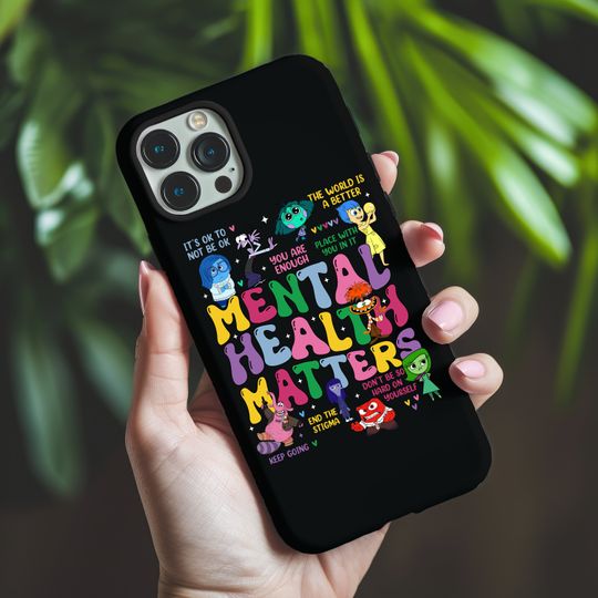 Inside Out iPhone 15 Case, Mental Health Matters iPhone Case