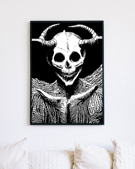 skeleton print | halloween wall art | halloween decor | halloween poster