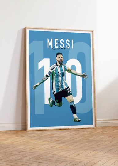 Messi Ronaldo Mbapp Neymar Poster Set World Cup Poster